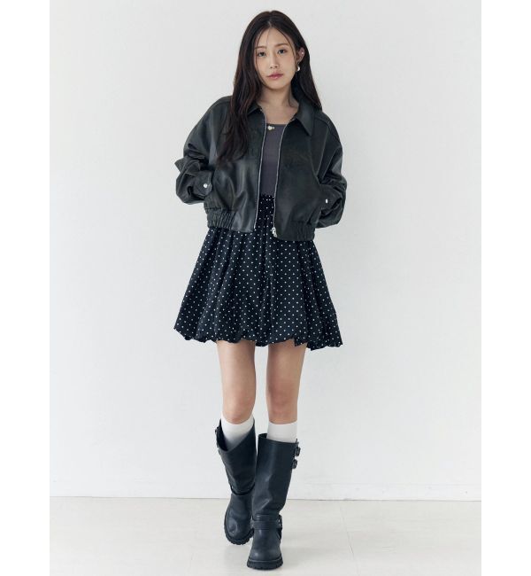 CALNAMUR「ヴィンテージフェイクレザーブルゾン」|ブルゾン・スタジャン|