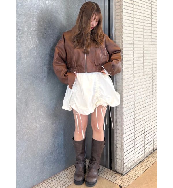 CALNAMUR「ヴィンテージフェイクレザーブルゾン」|ブルゾン・スタジャン|