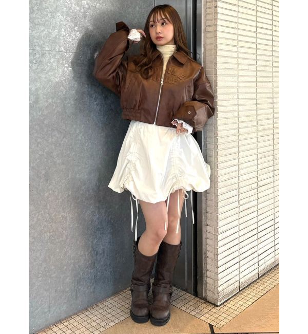 CALNAMUR「ヴィンテージフェイクレザーブルゾン」|ブルゾン・スタジャン|