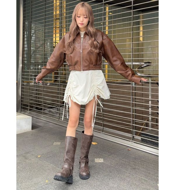 CALNAMUR「ヴィンテージフェイクレザーブルゾン」|ブルゾン・スタジャン|