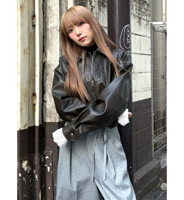 CALNAMUR「ヴィンテージフェイクレザーブルゾン」|ブルゾン・スタジャン|