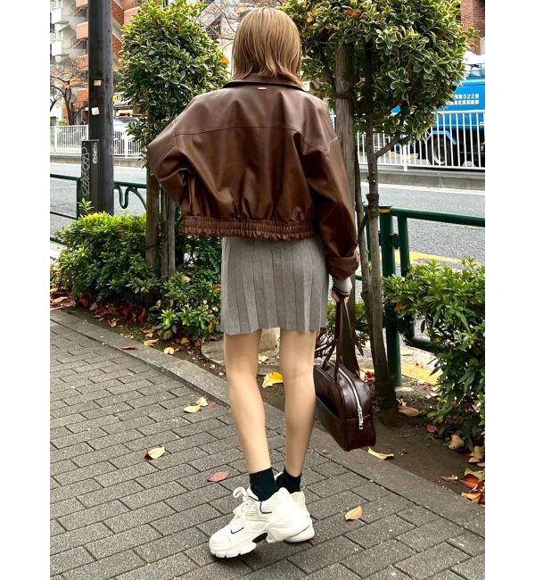 CALNAMUR「ヴィンテージフェイクレザーブルゾン」|ブルゾン・スタジャン|