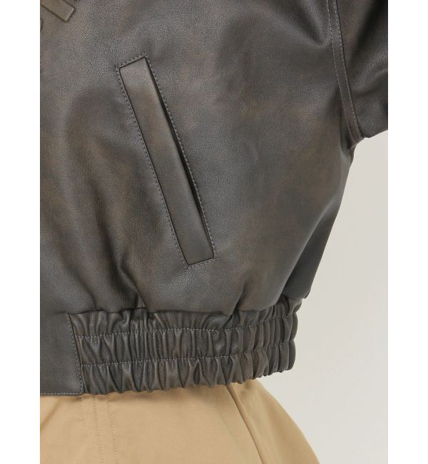 CALNAMUR「ヴィンテージフェイクレザーブルゾン」|ブルゾン・スタジャン|