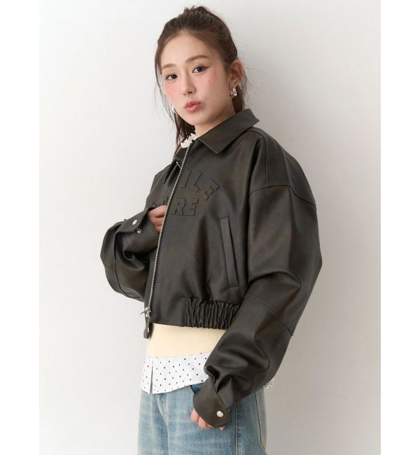 CALNAMUR「ヴィンテージフェイクレザーブルゾン」|ブルゾン・スタジャン|