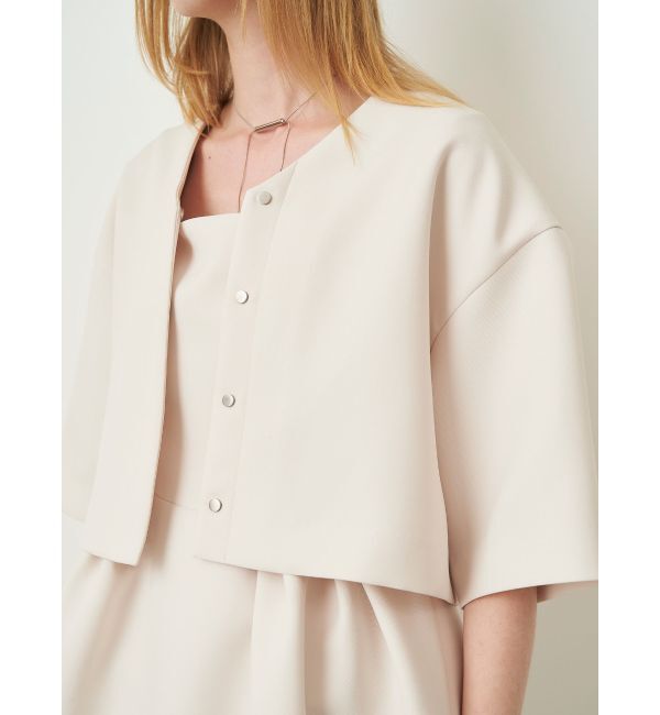 ELENDEEK「EFFORTLESS SHORT BZ」|ブルゾン・スタジャン|オフホワイト