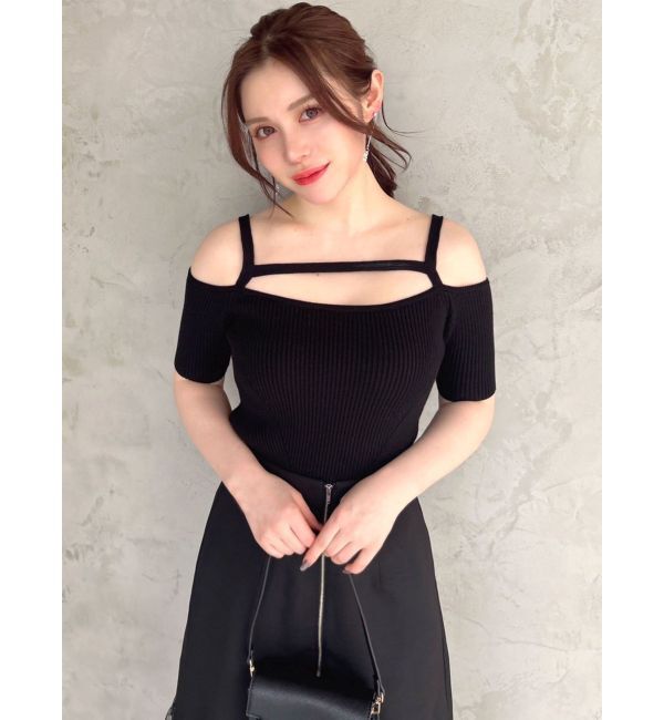 RESEXXY「ストリングデザインニットトップス」|ニット・セーター|