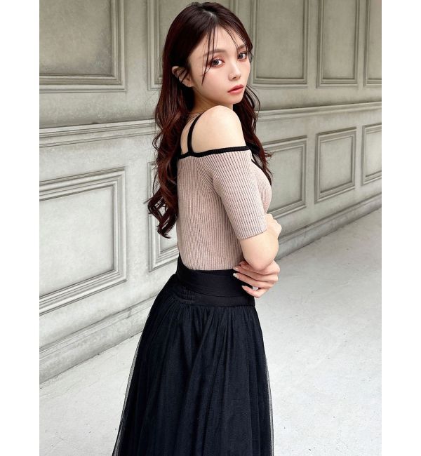 RESEXXY「ストリングデザインニットトップス」|ニット・セーター|