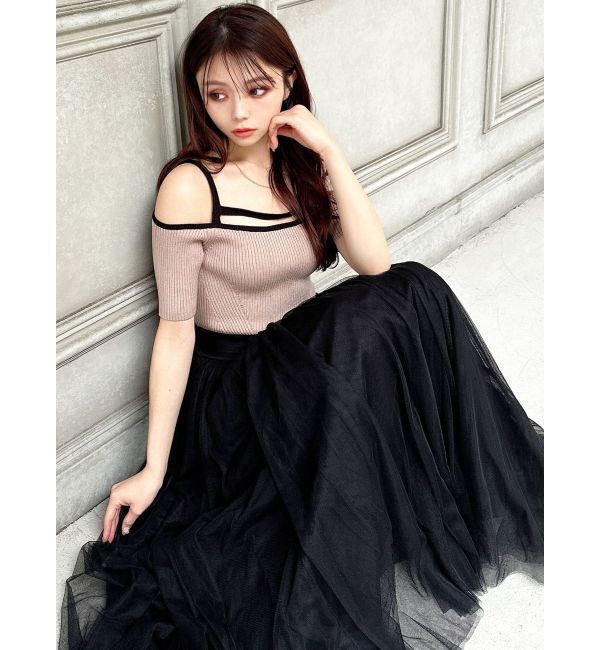 RESEXXY「ストリングデザインニットトップス」|ニット・セーター|