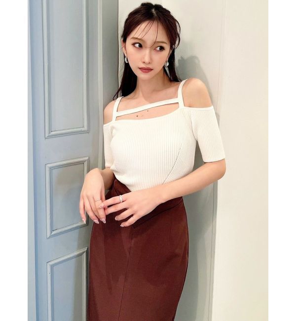 RESEXXY「ストリングデザインニットトップス」|ニット・セーター|