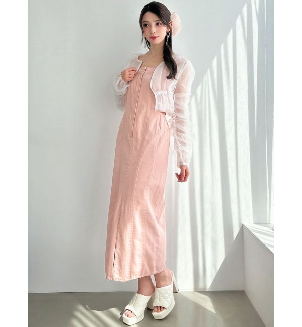 RESEXXY「ギャザークロップドシアーブルゾン」|ブルゾン・スタジャン|