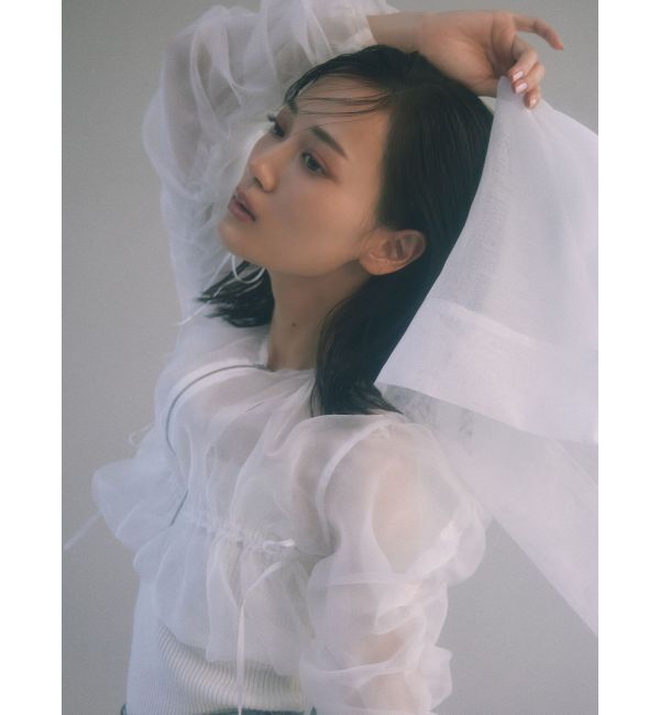 RESEXXY「ギャザークロップドシアーブルゾン」|ブルゾン・スタジャン|