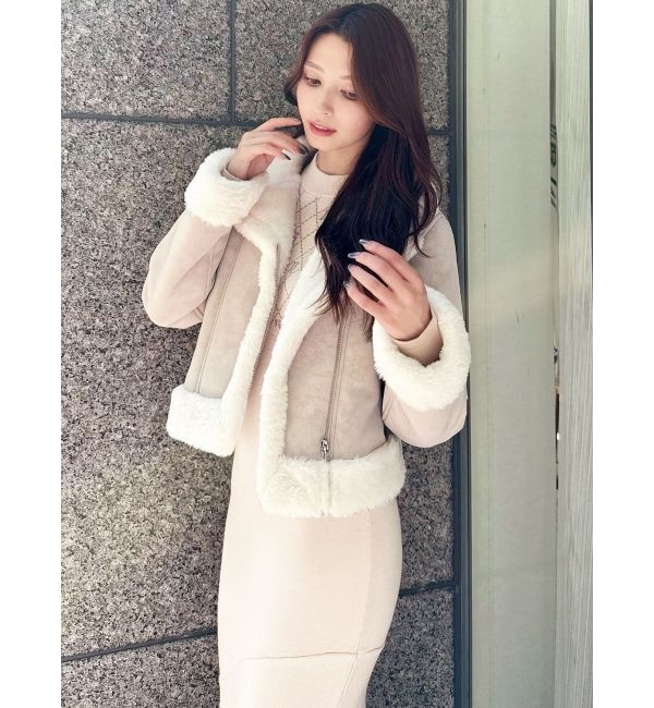 RESEXXY「ヴィンテージライクフェイクファーブルゾン」|ブルゾン・スタジャン|