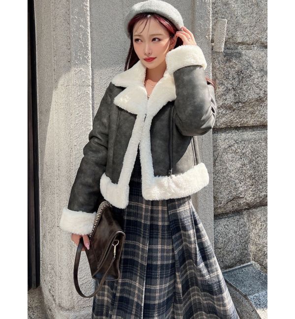 RESEXXY「ヴィンテージライクフェイクファーブルゾン」|ブルゾン・スタジャン|