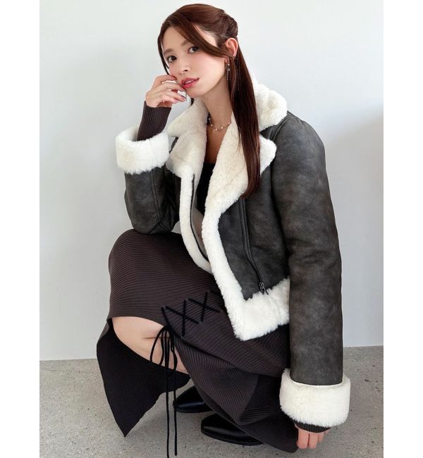 RESEXXY「ヴィンテージライクフェイクファーブルゾン」|ブルゾン・スタジャン|