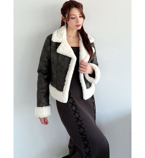 RESEXXY「ヴィンテージライクフェイクファーブルゾン」|ブルゾン・スタジャン|