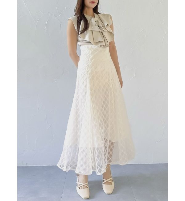 dazzlin「チェックチュールコルセットスカート」|スカート|