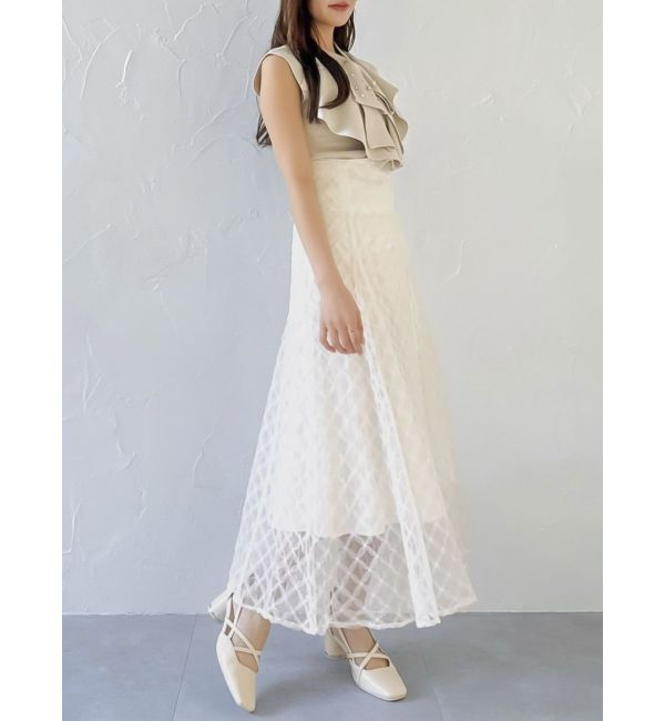 dazzlin「チェックチュールコルセットスカート」|スカート|