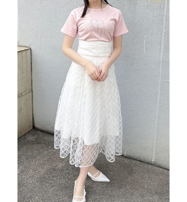 dazzlin「チェックチュールコルセットスカート」|スカート|