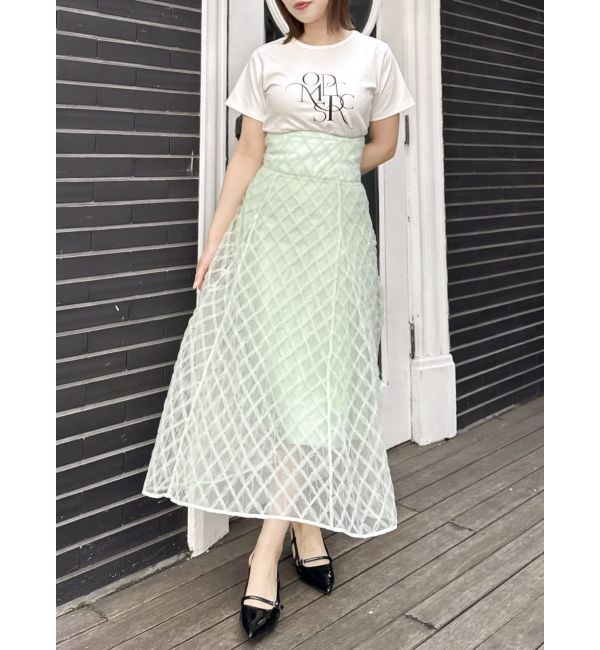 dazzlin「チェックチュールコルセットスカート」|スカート|