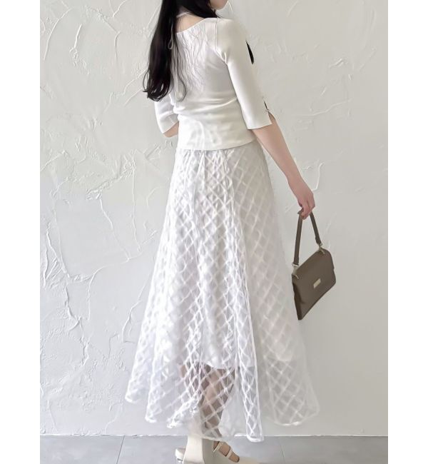 dazzlin「チェックチュールコルセットスカート」|スカート|