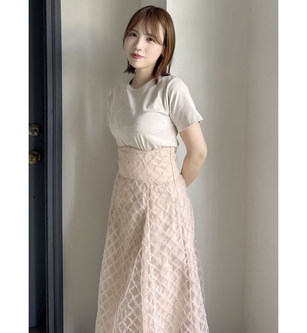 dazzlin「チェックチュールコルセットスカート」|スカート|