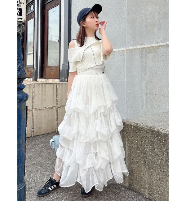 dazzlin「【追加生産分】ランダムタックバルーンスカート」|スカート|