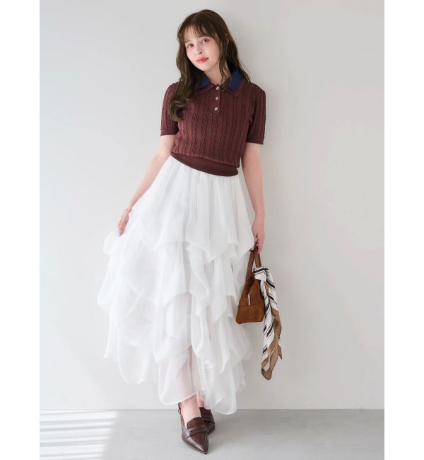 dazzlin「【追加生産分】ランダムタックバルーンスカート」|スカート|