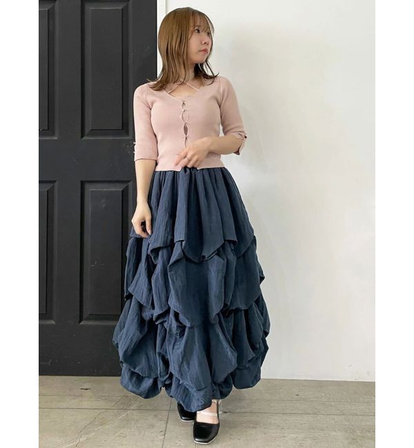 dazzlin「【追加生産分】ランダムタックバルーンスカート」|スカート|