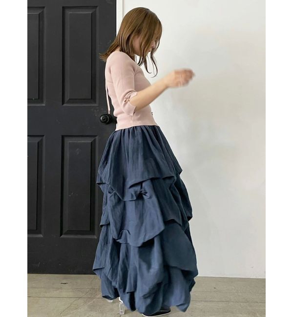 dazzlin「【追加生産分】ランダムタックバルーンスカート」|スカート|