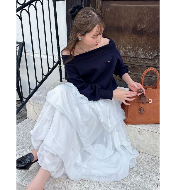 dazzlin「【追加生産分】ランダムタックバルーンスカート」|スカート|