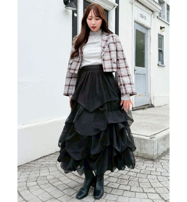 dazzlin「【追加生産分】ランダムタックバルーンスカート」|スカート|