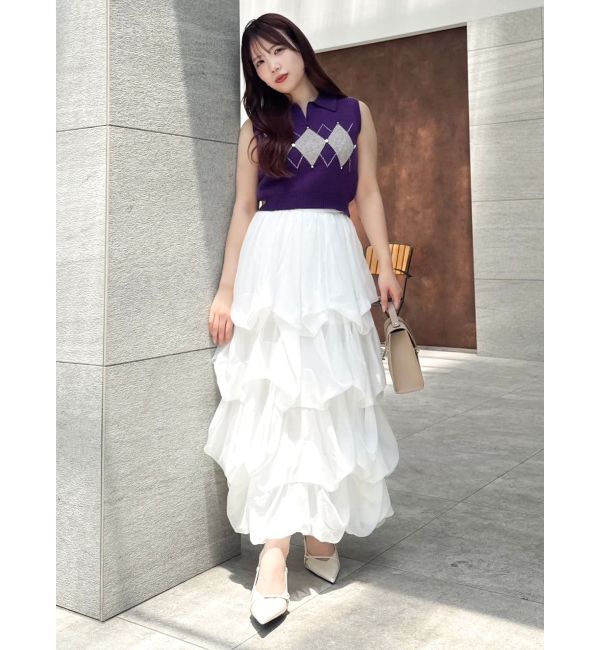 dazzlin「【追加生産分】ランダムタックバルーンスカート」|スカート|