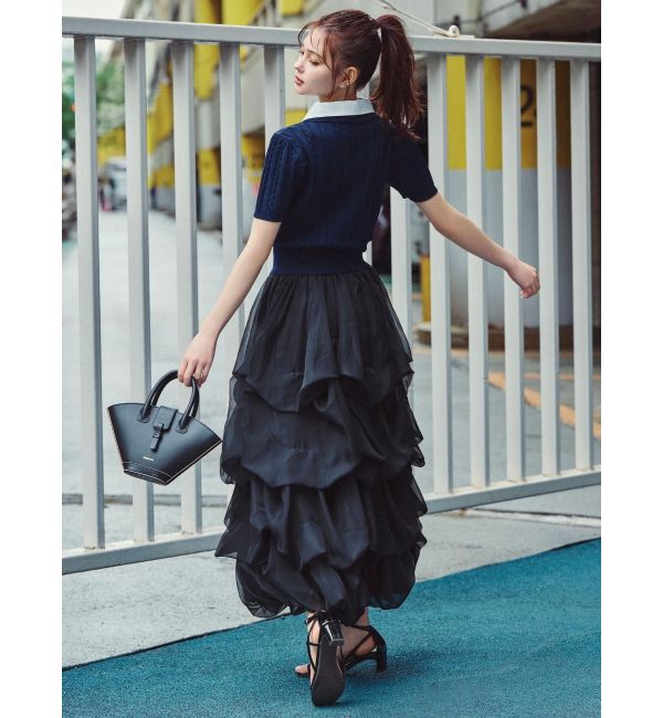 dazzlin「【追加生産分】ランダムタックバルーンスカート」|スカート|
