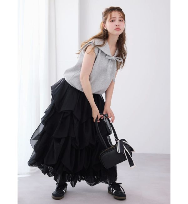 dazzlin「【追加生産分】ランダムタックバルーンスカート」|スカート|