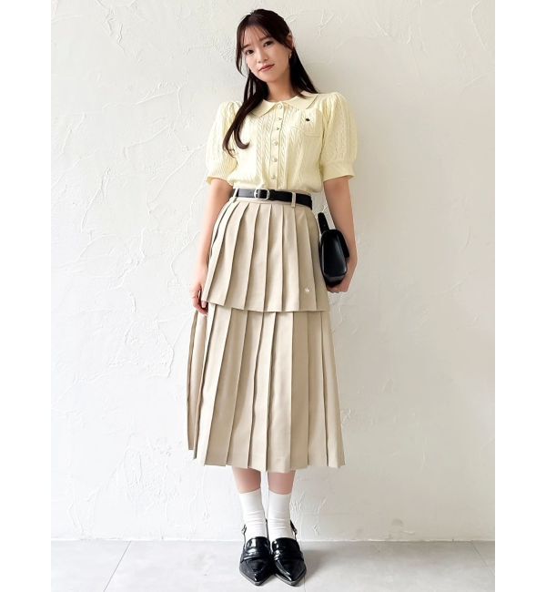 dazzlin「【POLO BCSコラボ/再生産】ポロカーデニットトップス」|ニット・セーター|