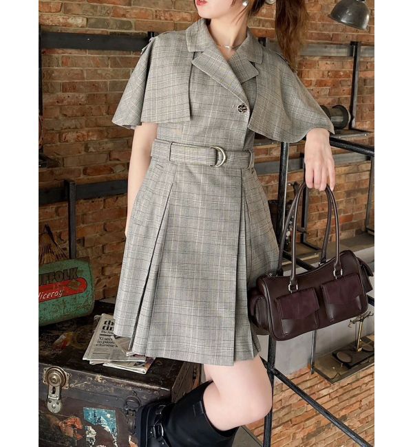 dazzlin「【WEB限定カラーあり】ケープトレンチミニワンピース」|ワンピース|