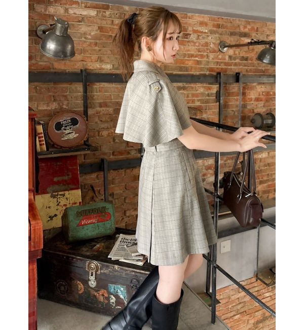 dazzlin「【WEB限定カラーあり】ケープトレンチミニワンピース」|ワンピース|