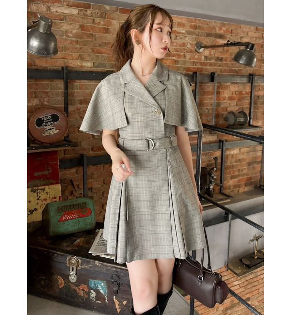 dazzlin「【WEB限定カラーあり】ケープトレンチミニワンピース」|ワンピース|