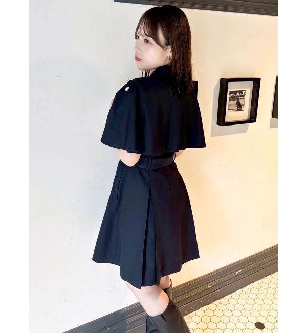 dazzlin「【WEB限定カラーあり】ケープトレンチミニワンピース」|ワンピース|