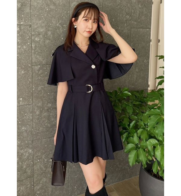 dazzlin「【WEB限定カラーあり】ケープトレンチミニワンピース」|ワンピース|
