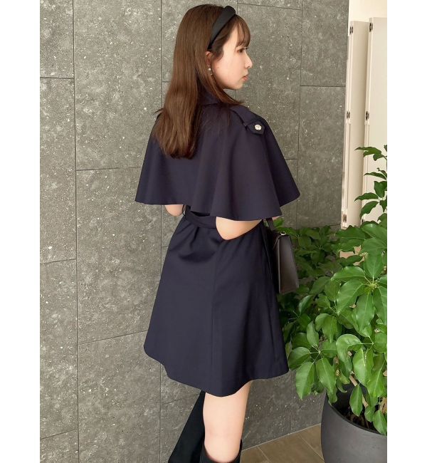 dazzlin「【WEB限定カラーあり】ケープトレンチミニワンピース」|ワンピース|