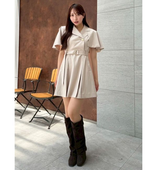 dazzlin「【WEB限定カラーあり】ケープトレンチミニワンピース」|ワンピース|
