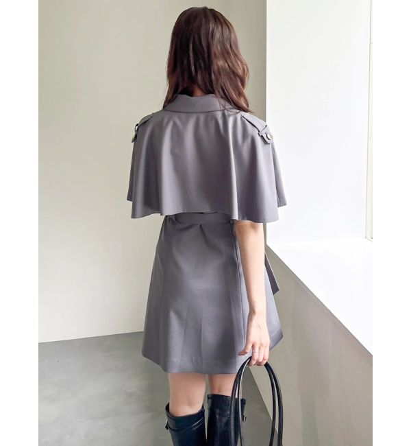 dazzlin「【WEB限定カラーあり】ケープトレンチミニワンピース」|ワンピース|