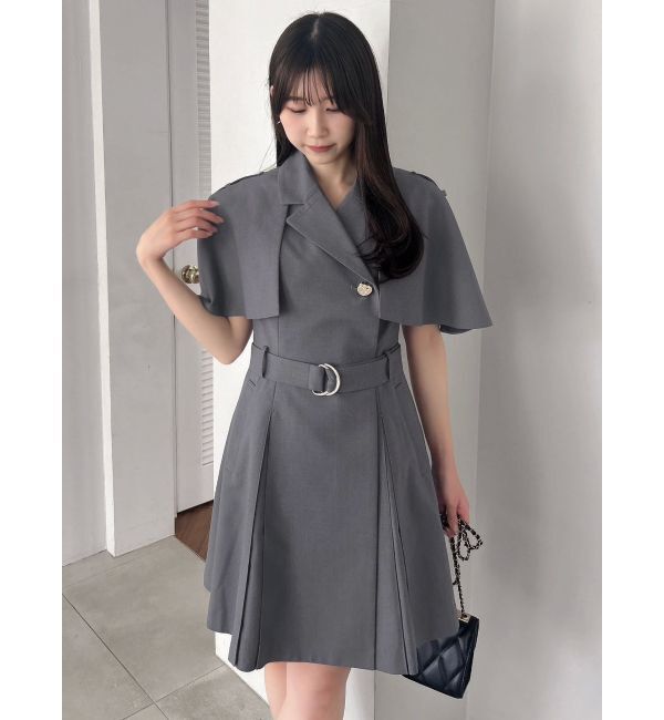 dazzlin「【WEB限定カラーあり】ケープトレンチミニワンピース」|ワンピース|