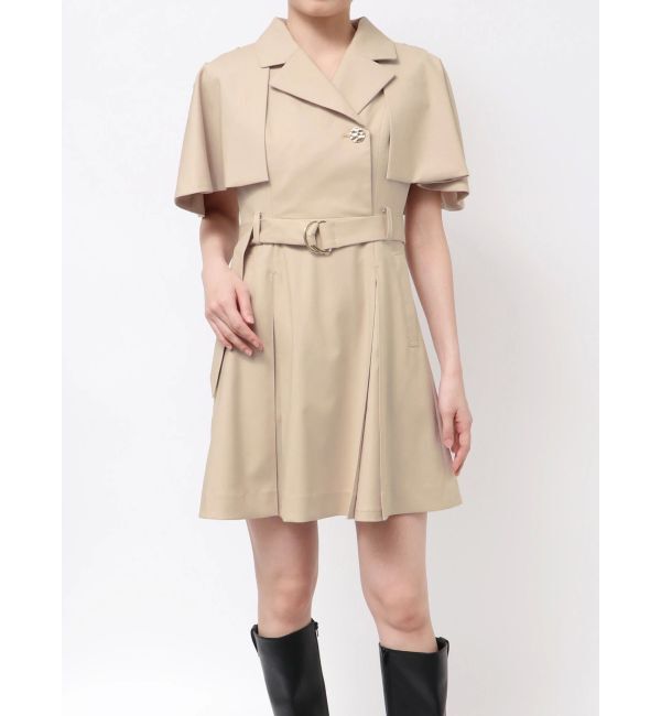 dazzlin「【WEB限定カラーあり】ケープトレンチミニワンピース」|ワンピース|