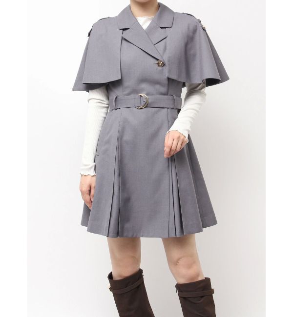 dazzlin「【WEB限定カラーあり】ケープトレンチミニワンピース」|ワンピース|