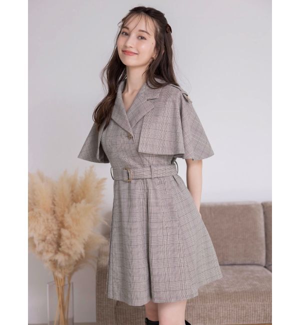 dazzlin「【WEB限定カラーあり】ケープトレンチミニワンピース」|ワンピース|