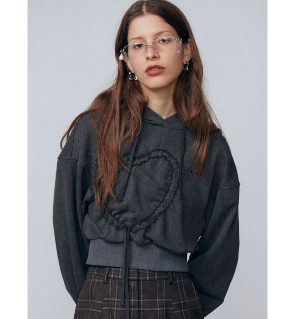 EMODA「ストリングハートクロップパーカー」|パーカー|