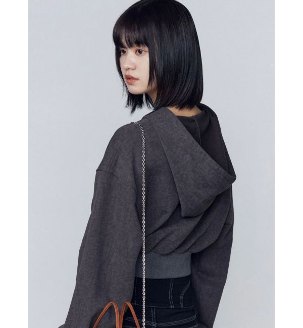 EMODA「ストリングハートクロップパーカー」|パーカー|