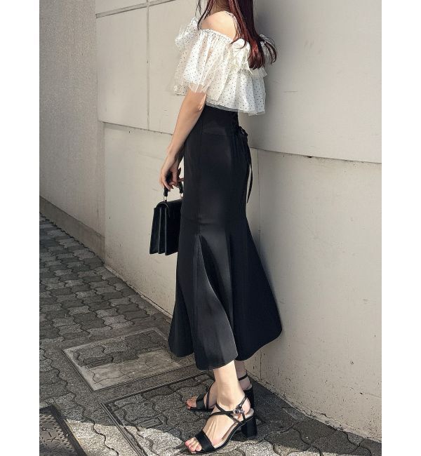 MERCURYDUO「チュールフリルトップス」|シャツ・ブラウス|